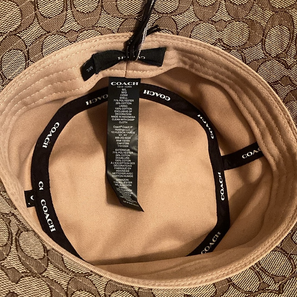 Coach Signature C Cherry Swirl Bucket Hat, Mini Tote Bag Charm & Cherry Bundle - Picture 3 of 9